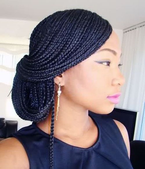 black girl thin braids