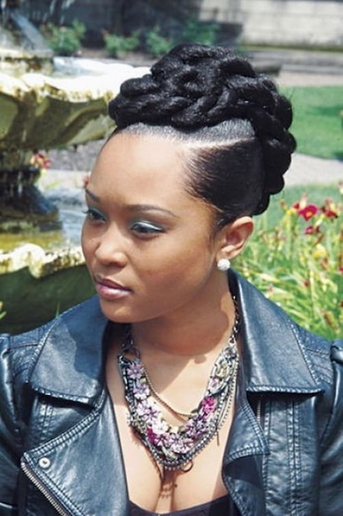 black girl twisted updo