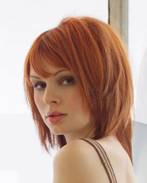 copper hair blunt bob