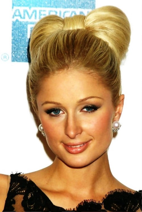 paris hilton bun