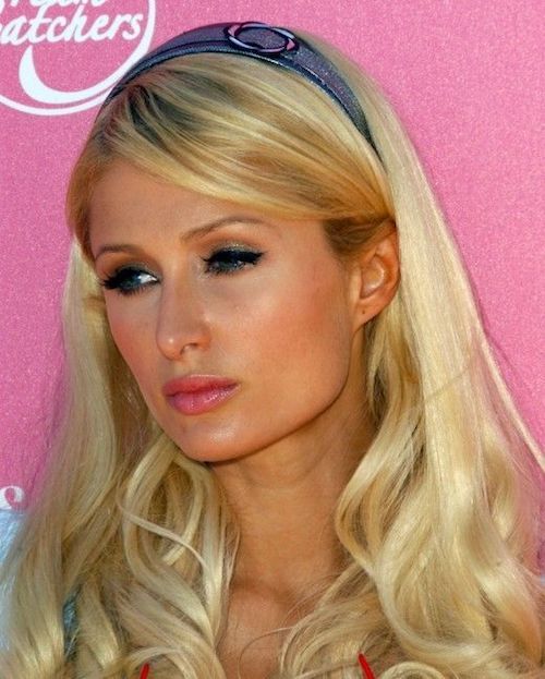 paris hilton side part