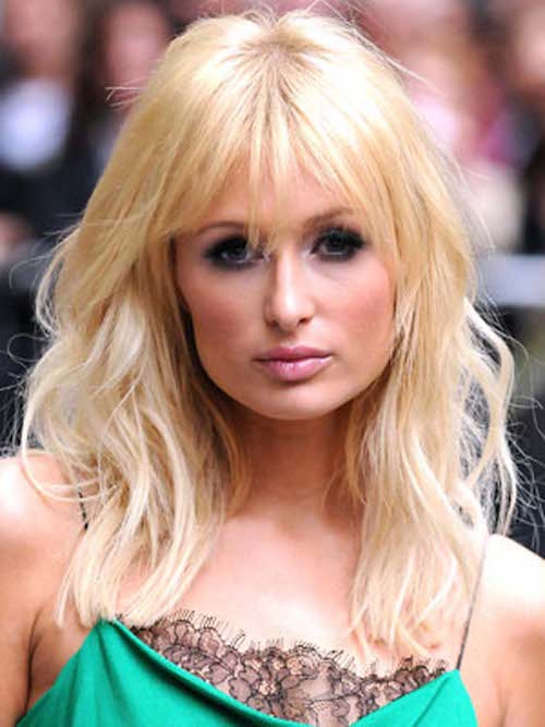 paris hilton wavy bangs