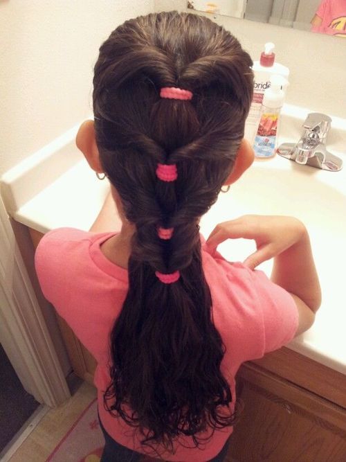 quadruple twist ponytail