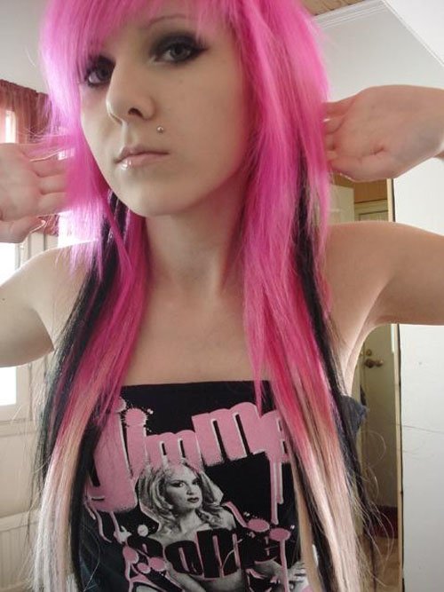 scene pink hair