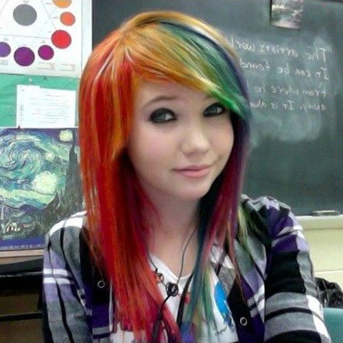 rainbow scene hair