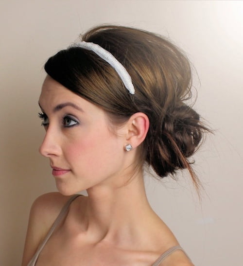 updo with a headband