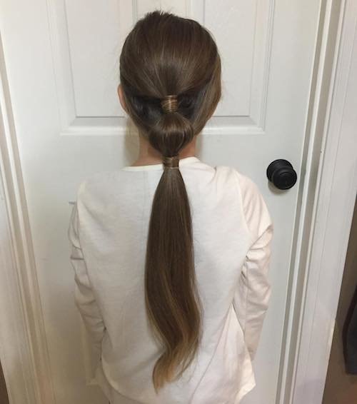 wrapped ponytail