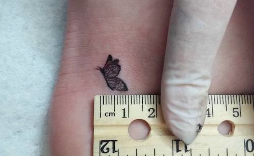 ankle mini tattoo butterfly
