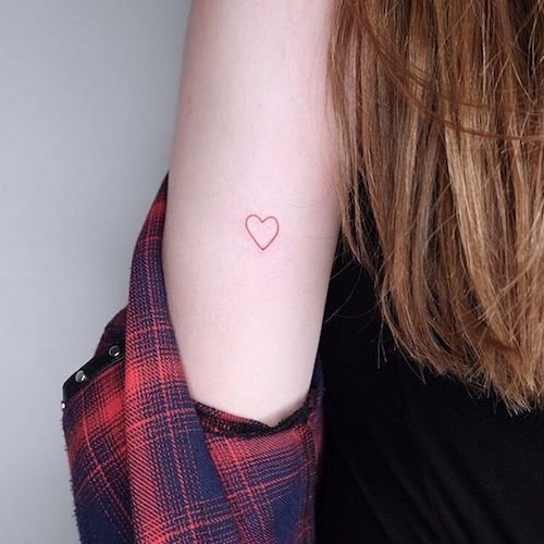 arm mini tattoo heart