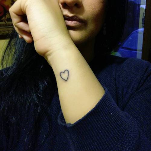 arm mini tattoo heart