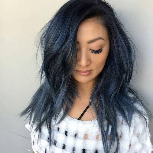 Blue Highlights Black Hair