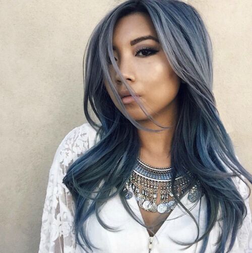 Blue Gray Hair Color