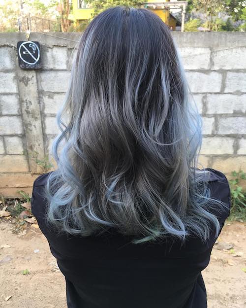 denim hair gray blue