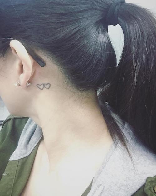 ear mini tattoo hearts