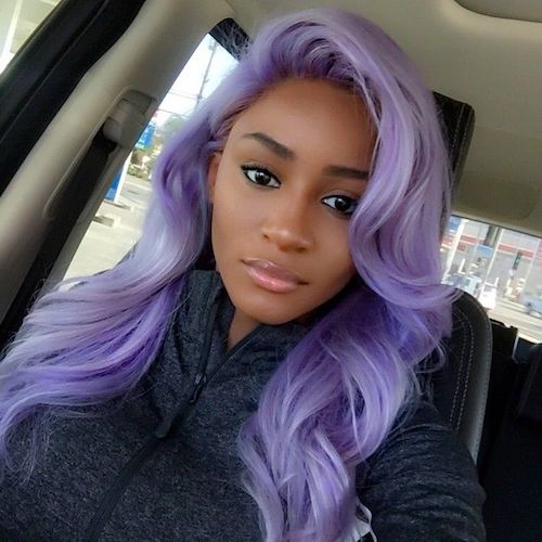 lilac hair for dark skin
