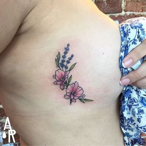 side breast tattoo meading