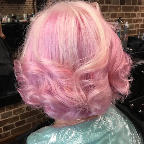 cotton candy bubble gum hair color