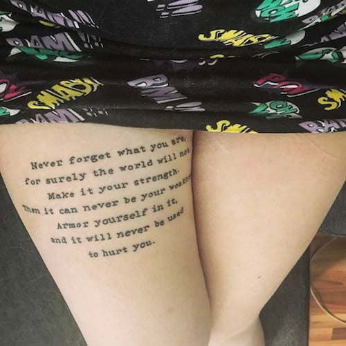 game of thrones quote tattoo