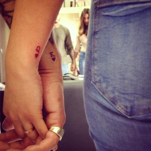 king and queen of hearts tattoos
