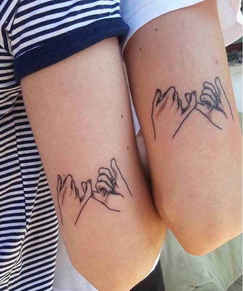 matching pinky promise tattoos
