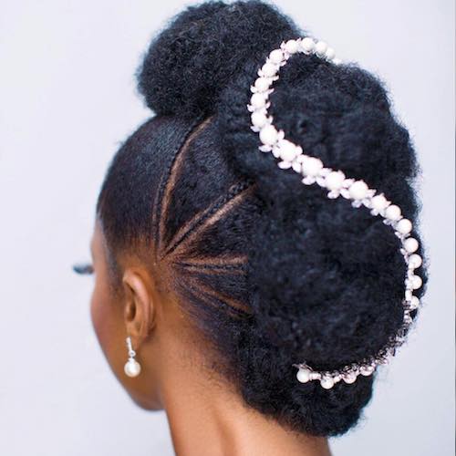 afro hairstyle for weddingimage