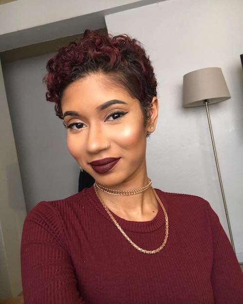 Image of short natural curly pixie haircuts