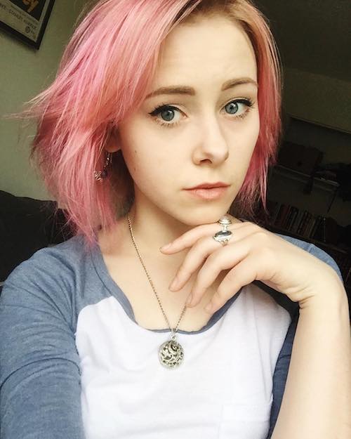 short pastel pink hair color