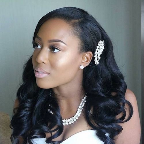 wedding hairstyles for black women with long hair