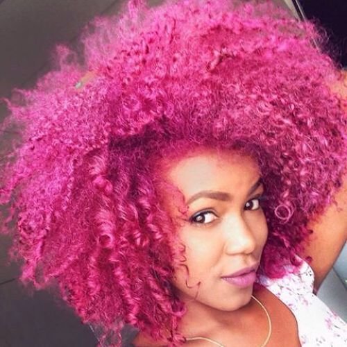 pink afro for black women