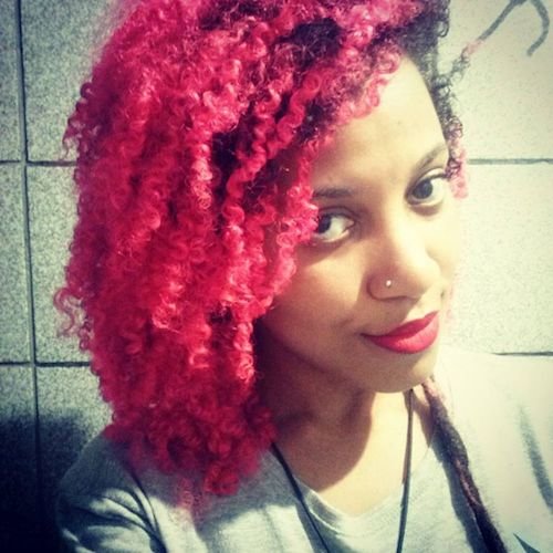 pink curls for black women