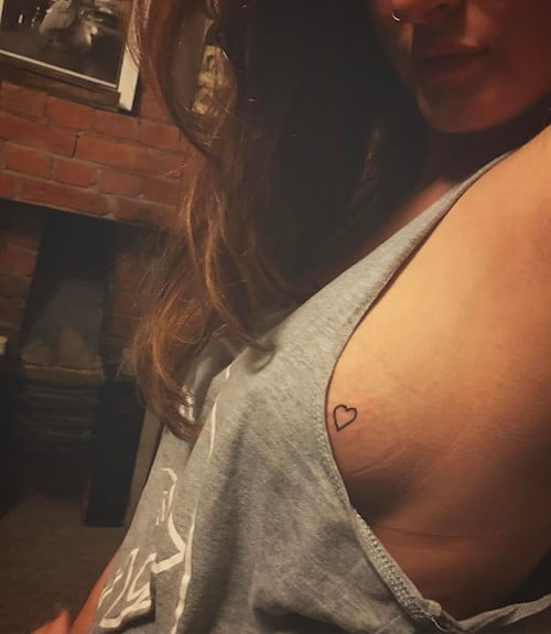 side boob tiny tattoo - small heart