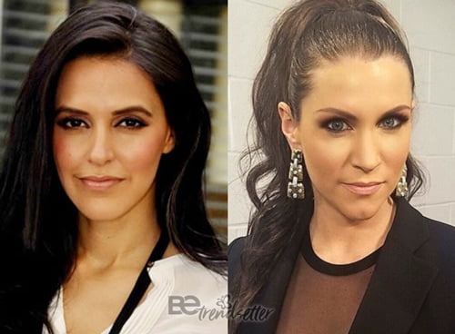 Neha Dhupia and Stephanie McMahon look alike