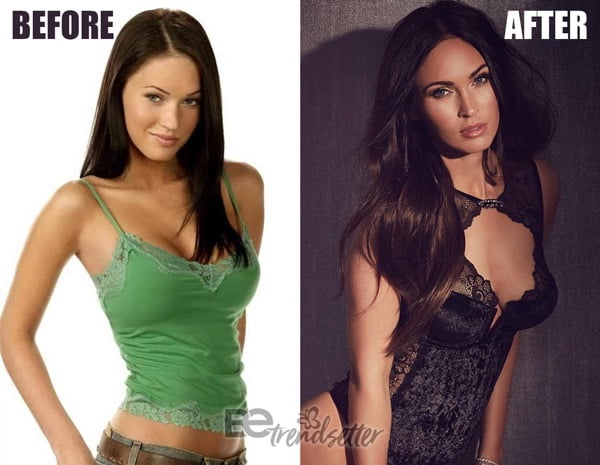 megan fox boob job before and after