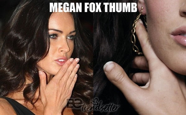 megan fox toe thumb