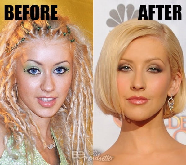 Christina Aguilera plástica de nariz