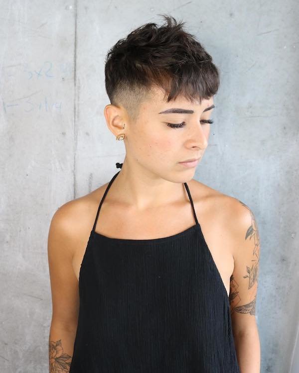 Pixie with Shaved Sides Hairstyle
