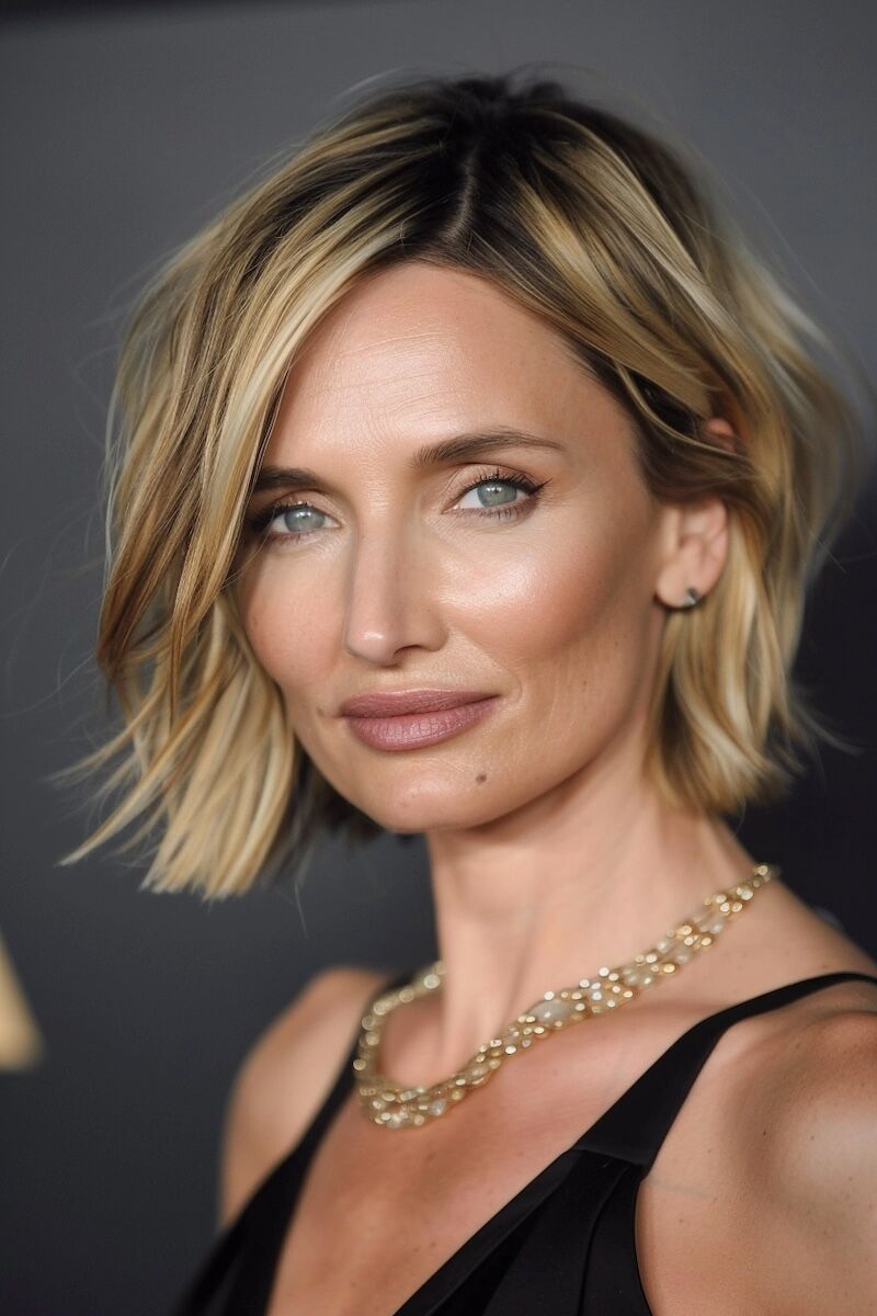 a photo of cameron diaz with Chic Short Bob