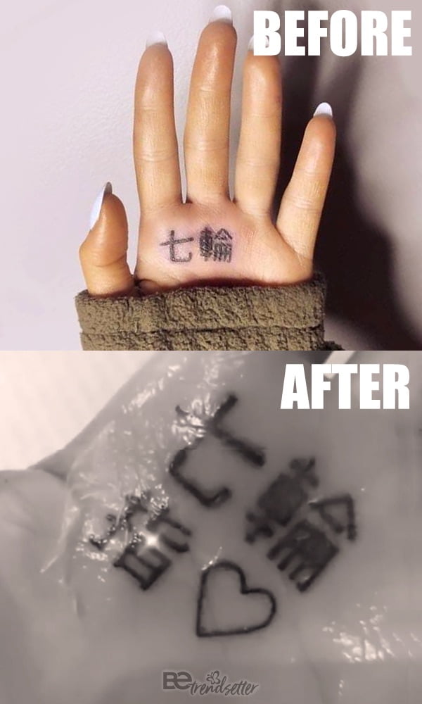 Ariana Grande Tattoo Fail
