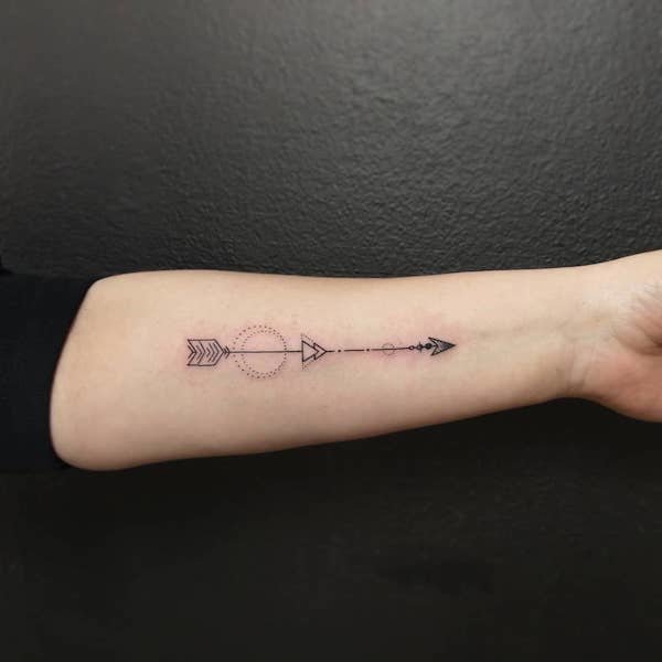 Arrow wrist tattoo