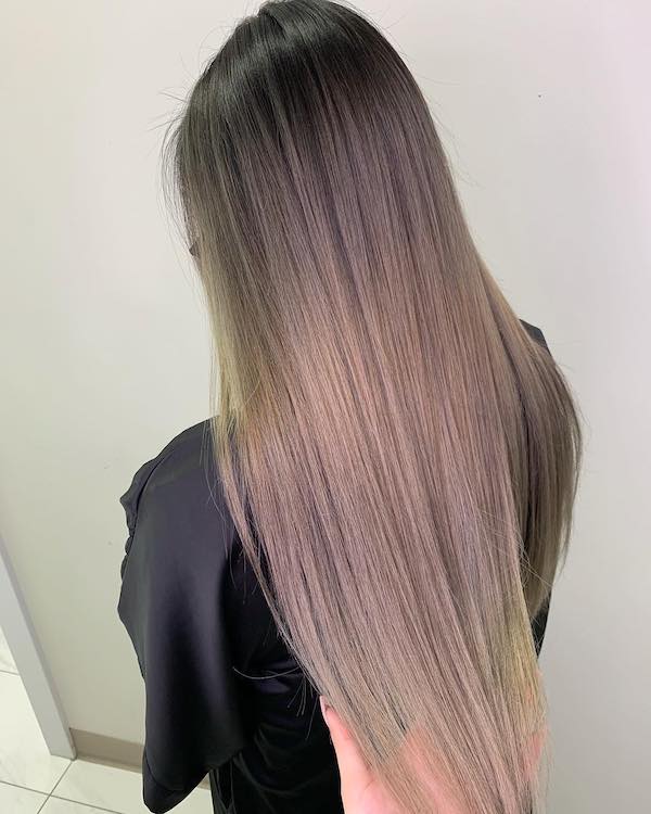 blended balayage for straight hair