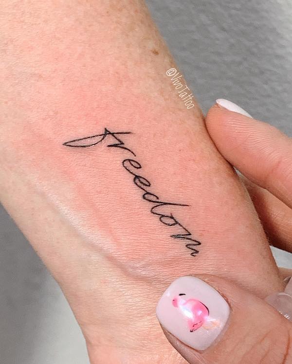 freedom wrist tattoo