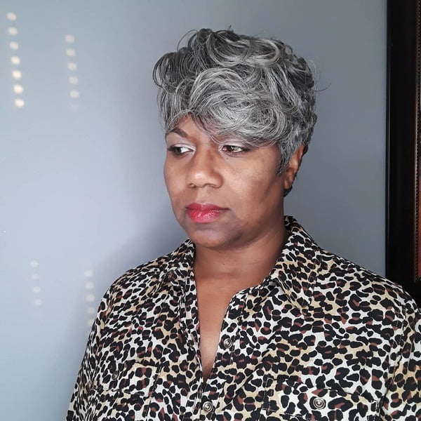 Short Beehive for Dark Skin Over 50