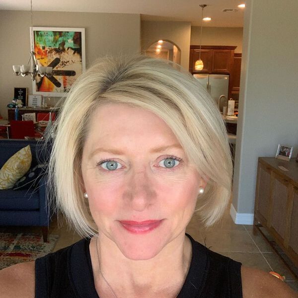 Side Part Bob for Blondes Over 50