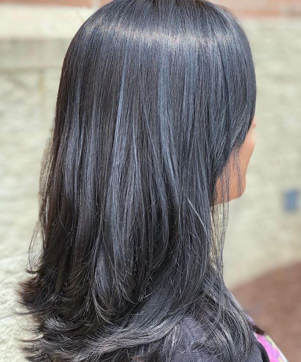 Blue Gray Black Asian Hair Color