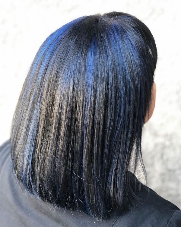 Cobalt Blue Black Asian Hair Color