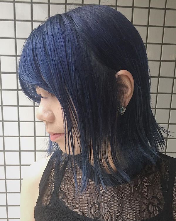 Indigo Blue Black Asian Hair Color