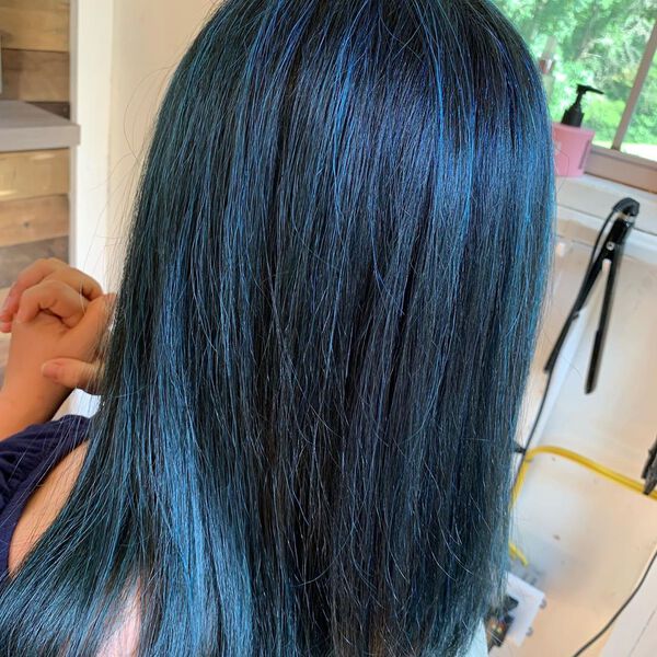 Steel Blue Black Hair Color For Asian Hair