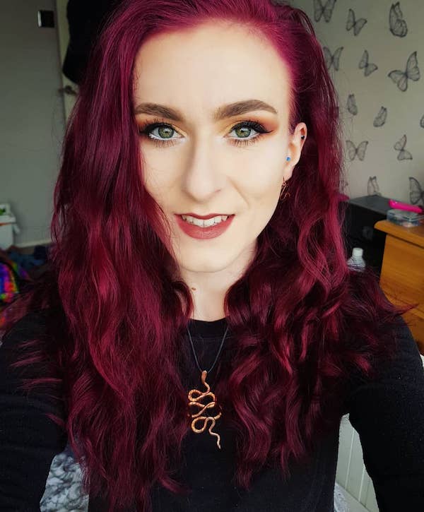 Burgundy Hair Color for Green Eyes