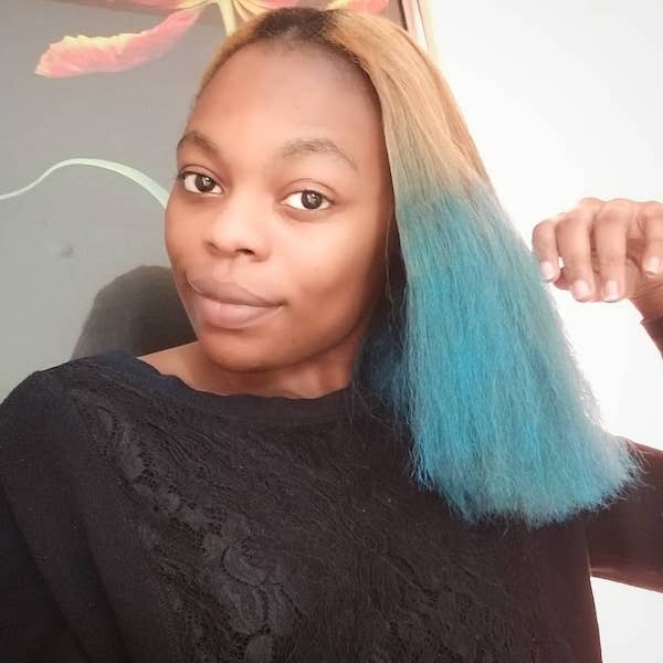 Sky blue ombre hair color