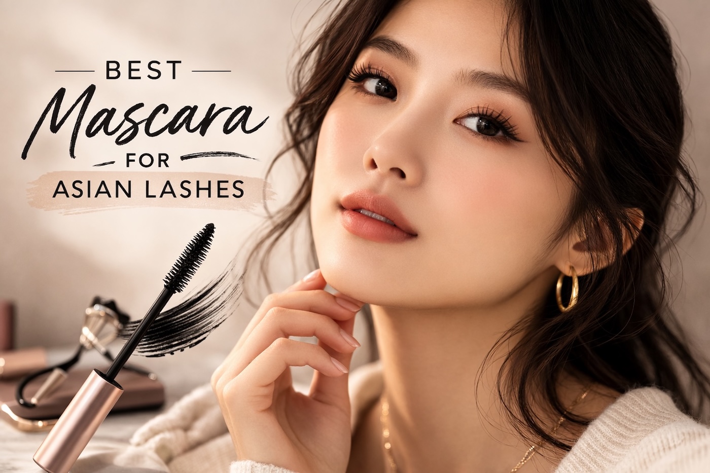 Asian woman researching Best mascara for asian lashes